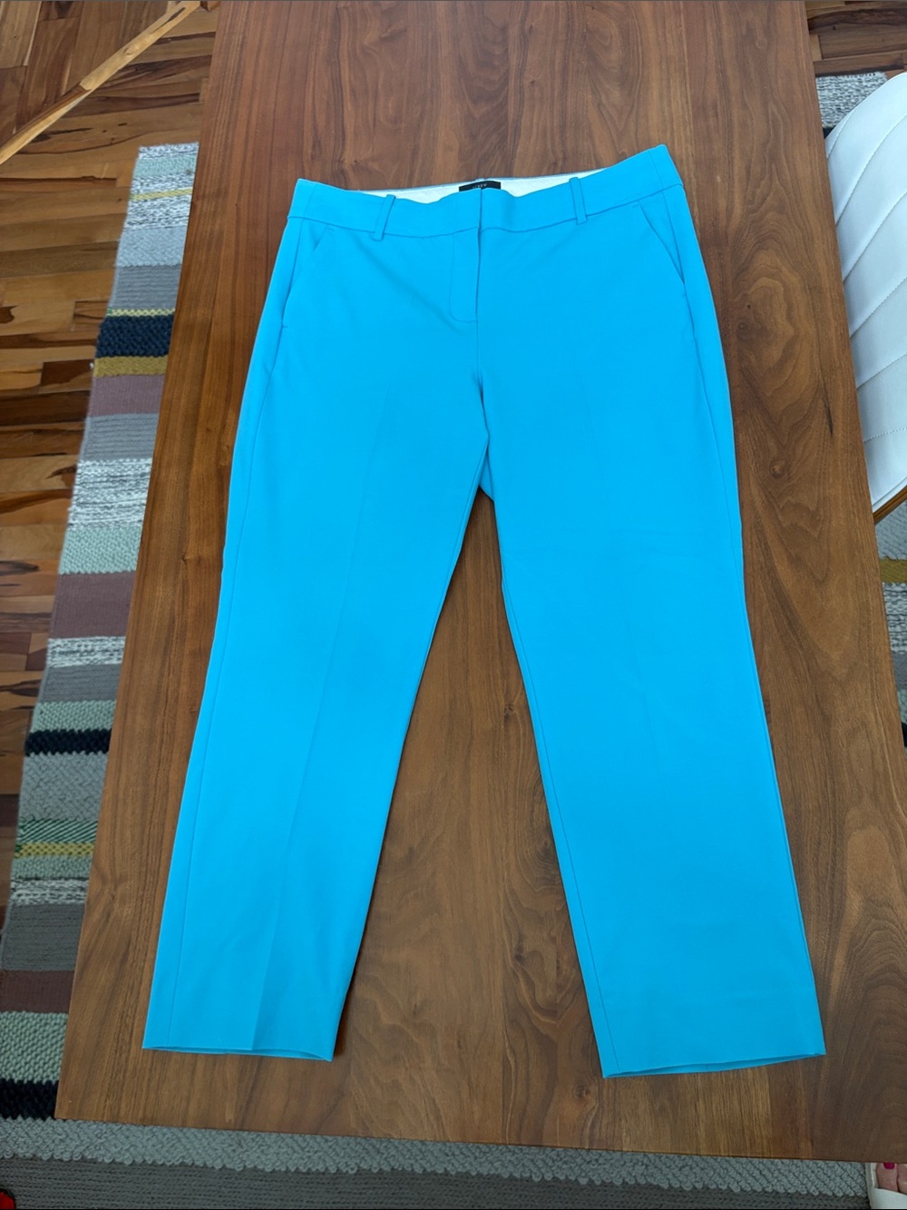 J.Crew Tollegno 1900 Italian Stretch Wool Cameron Slim Ankle Pant 12 Monaco Blue - Picture 7 of 9